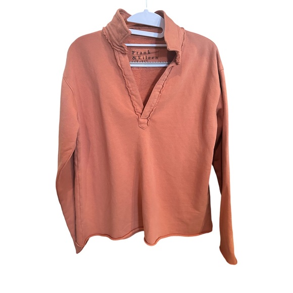 Frank & Eileen Tops - Frank & Eileen NWD Patrick Triple Fleece Burnt Orange Women’s Size S